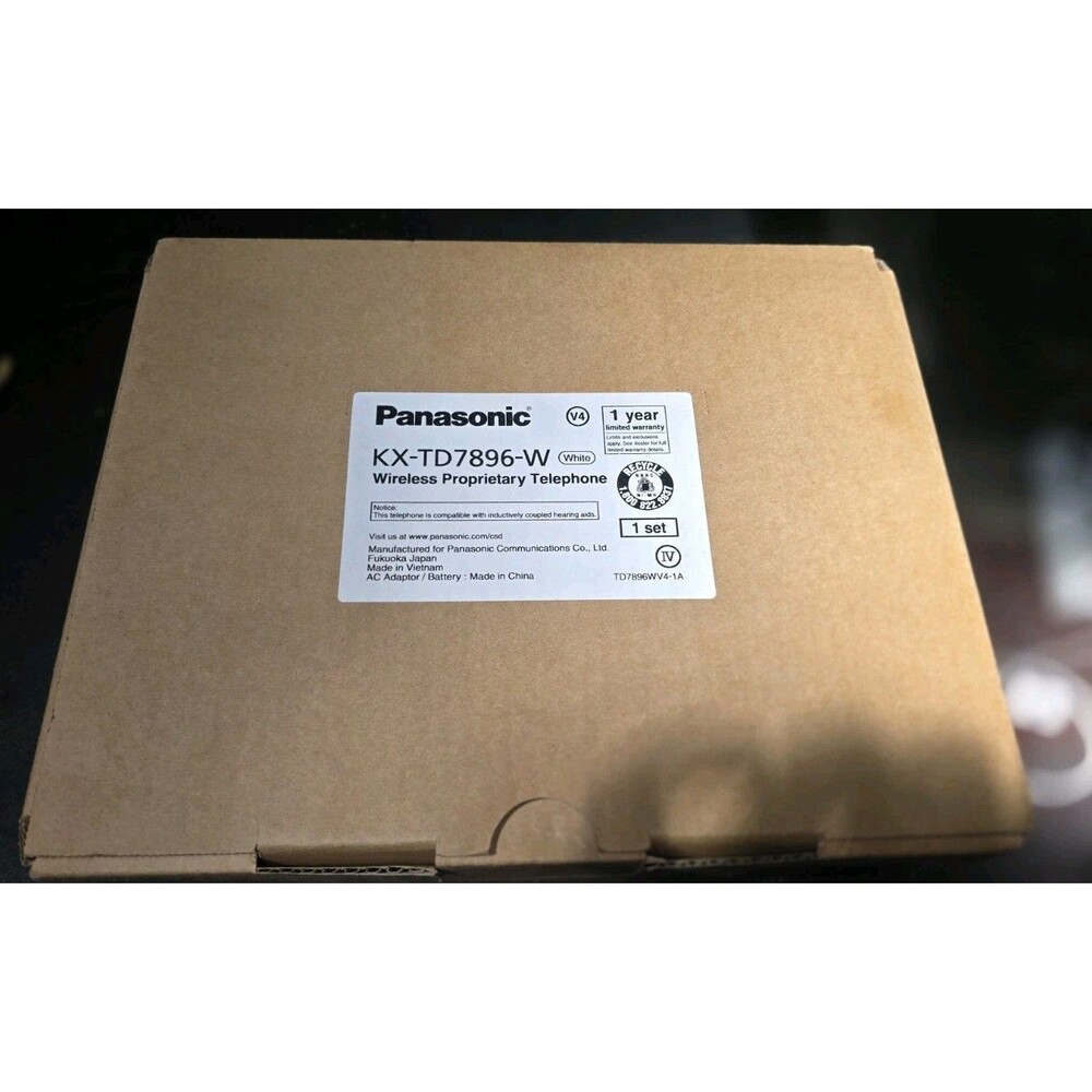 Panasonic KX-TD7896 Wireless Proprietary Phone (White) Brand New